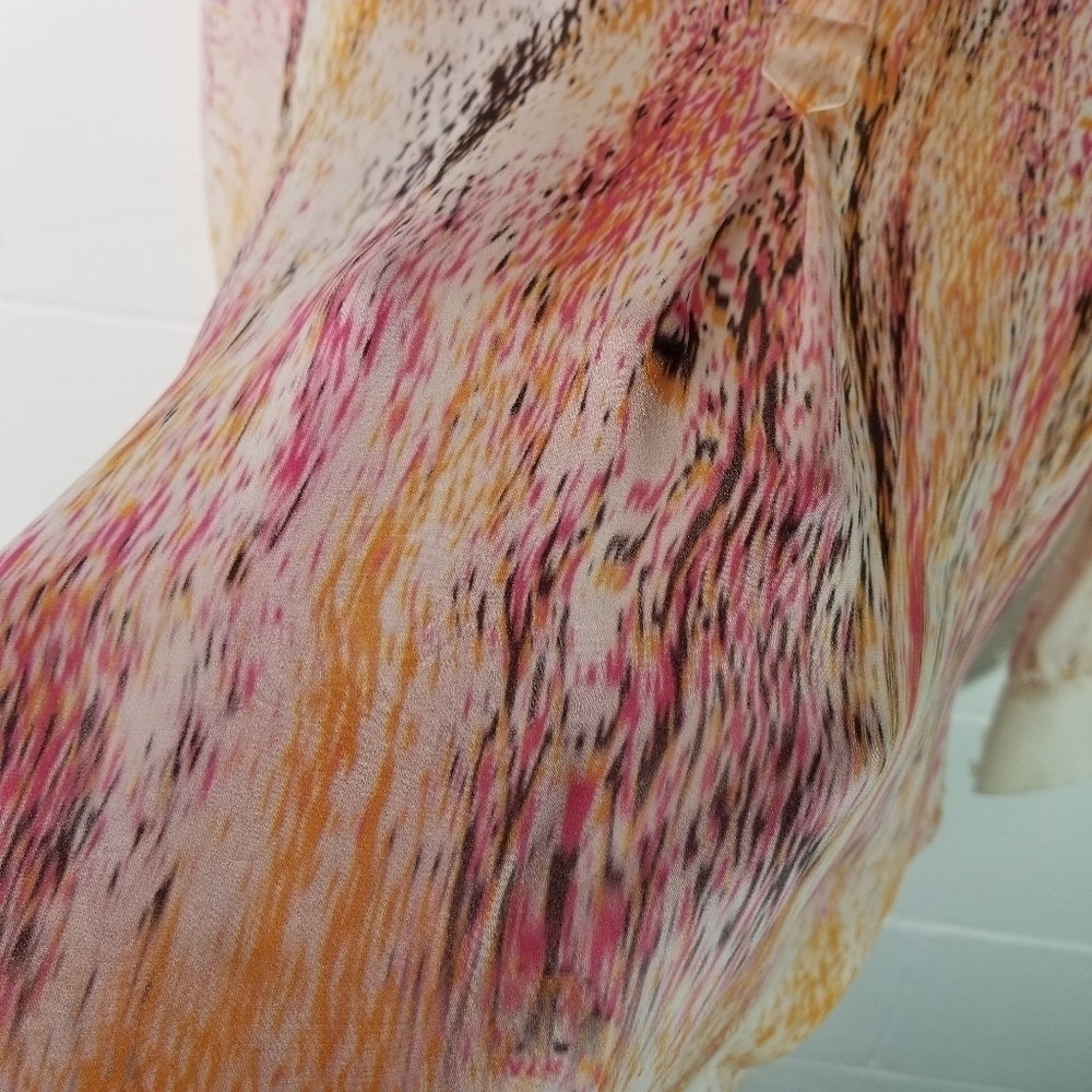 Haute Hippie Henley ombre gradiant snake print silk blouse - Picture 9 of 12